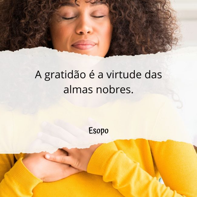 A gratidão é a virtude das almas nobres.