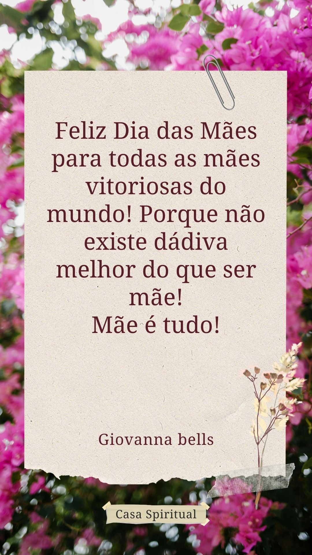 Feliz Dia das Mães para todas as mães vitoriosas do mundo! Porque não existe dádiva melhor do que ser mãe! Mãe é tudo!