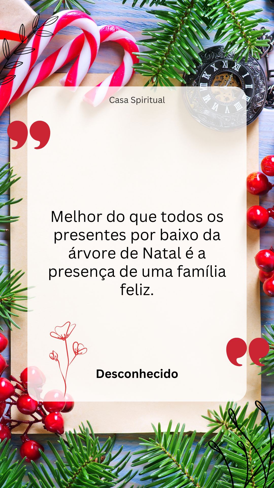 Melhor do que todos os presentes por baixo da árvore de Natal é a presença de uma família feliz.