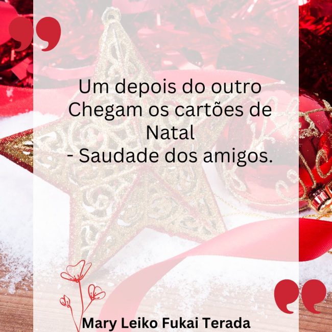 Um depois do outro Chegam os cartões de Natal - Saudade dos amigos.