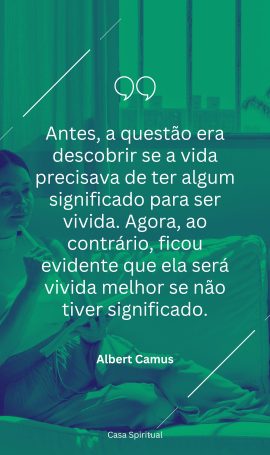 Antes, a questão era descobrir se a vida precisava de ter algum significado para ser vivida. Agora, ao contrário, ficou evidente que ela será vivida melhor se não tiver significado.