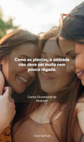 Como as plantas, a amizade não deve ser muito nem pouco regada.