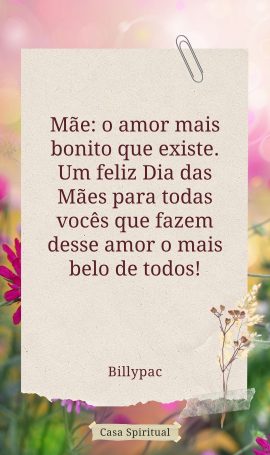 ⁠Mãe: o amor mais bonito que existe. Um feliz Dia das Mães para todas vocês que fazem desse amor o mais belo de todos!