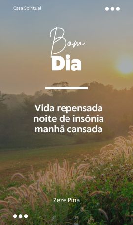 Vida repensada noite de insônia manhã cansada